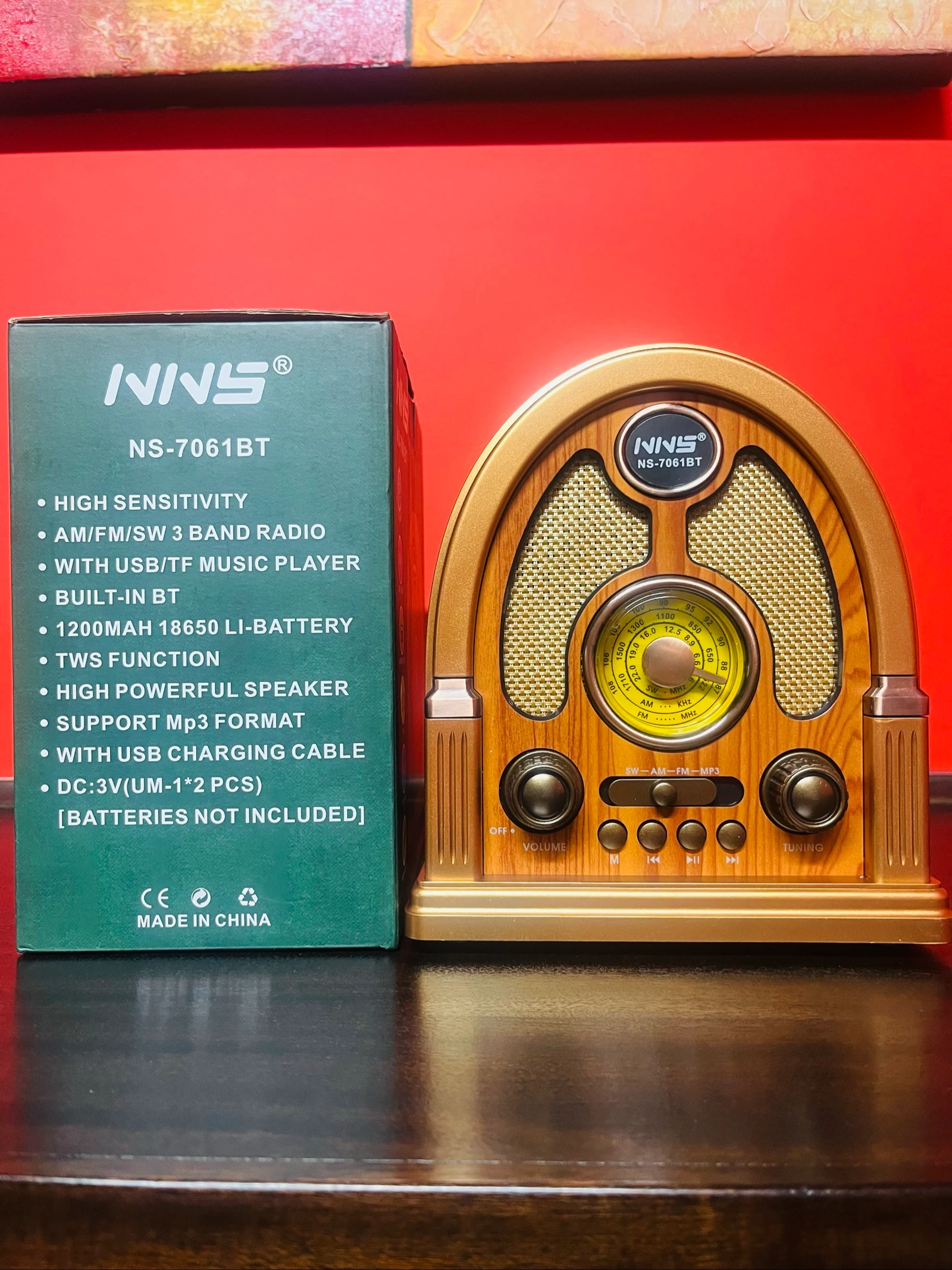 Radio imiteren retro vintage op batterijen – photo 2